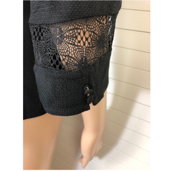 NWT Comptoir des Cotonniers Women's M Black Viscose Lace Blouse Made in France - Picture 6 of 8